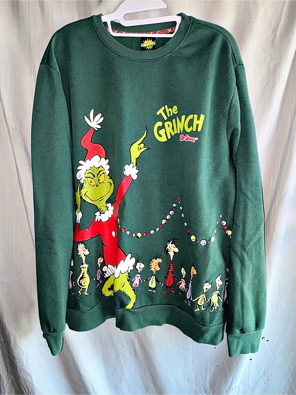 The Grinch Graphic Sweatshirt in Green - Size XL